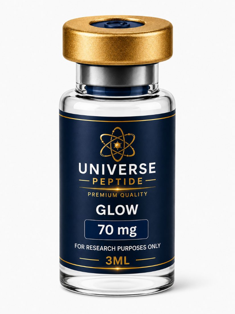 GLOW 70 mg — high-purity research compound vial