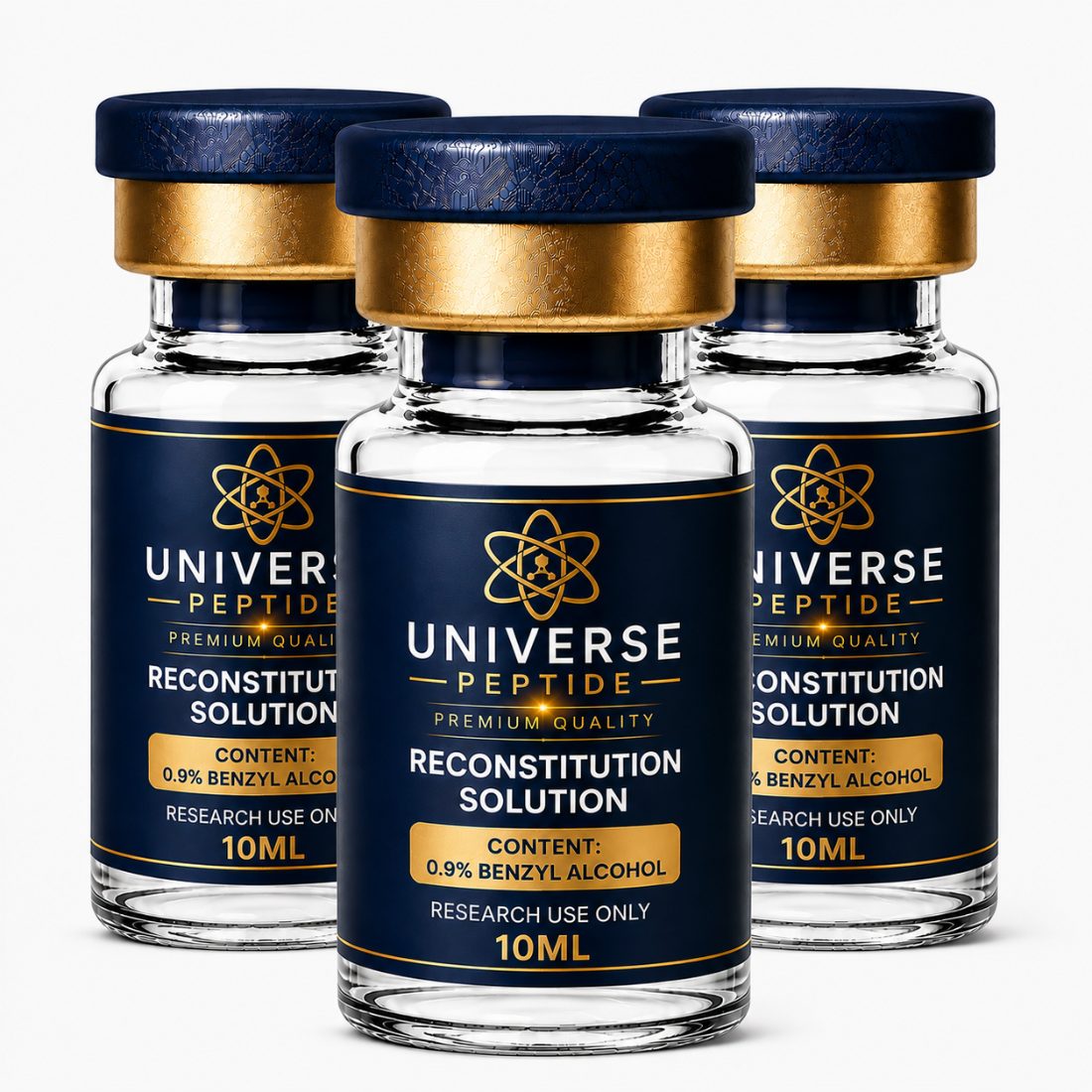 Reconstitution Solution 10 ml — Pack of 3 10 ml × 3 — high-purity research compound vial