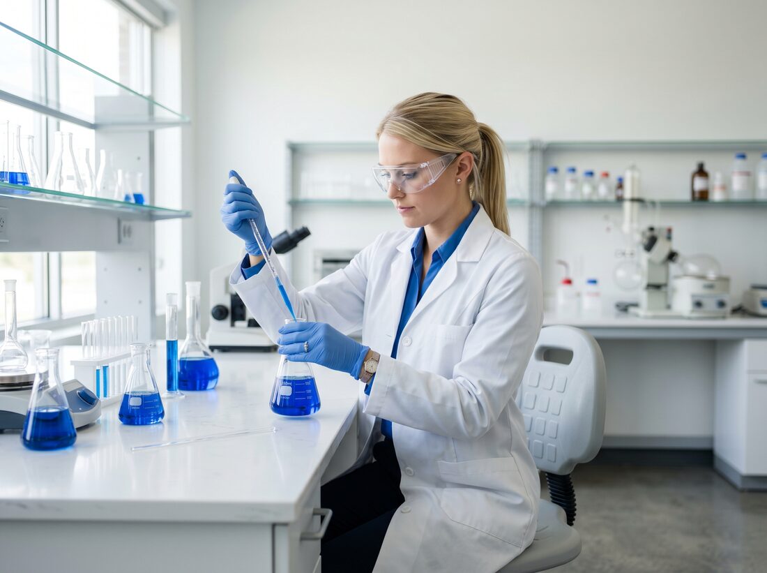 Researcher working in the laboratory